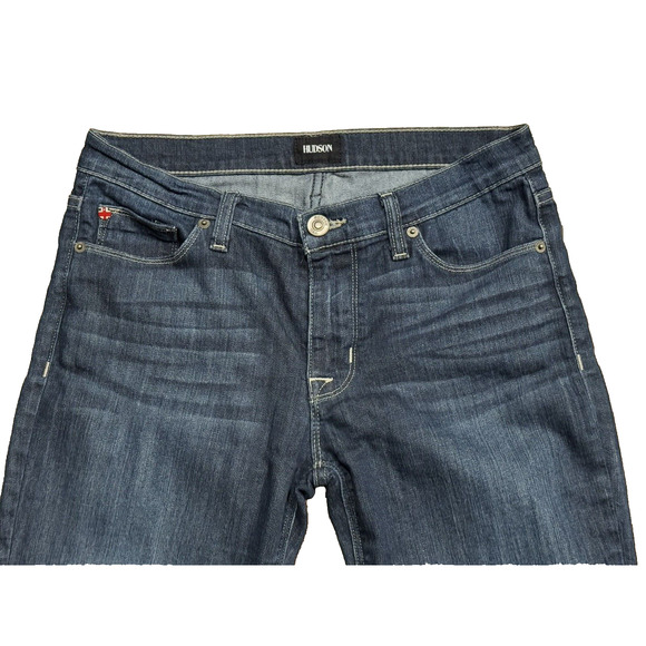 HUDSON Women's NICO Midrise Super Skinny Ankle Jeans SIZE 27 Dark Wash‎ EUC - Picture 2 of 14